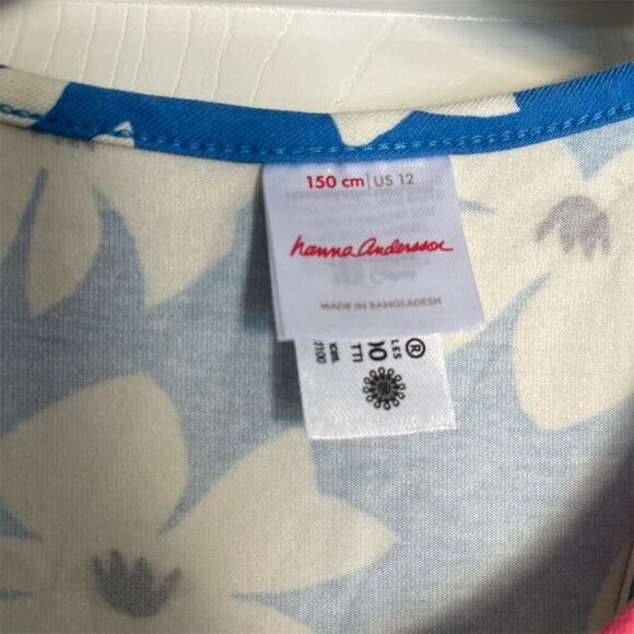 Hanna Andersson Girls Floral Racer Back Dress Size 12 Multicolor - Picture 3 of 6